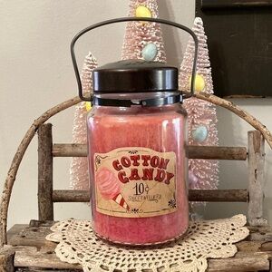 MCCALL'S COUNTRY CANNING COTTON CANDY LARGE 26OZ JAR CANDLE WITH METAL Handle